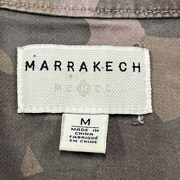 ANTHROPOLOGIE MARRAKESH Boho Blush Camo Cotton Anorak Urban-Chic Jacket SZ M - Picture 8 of 16